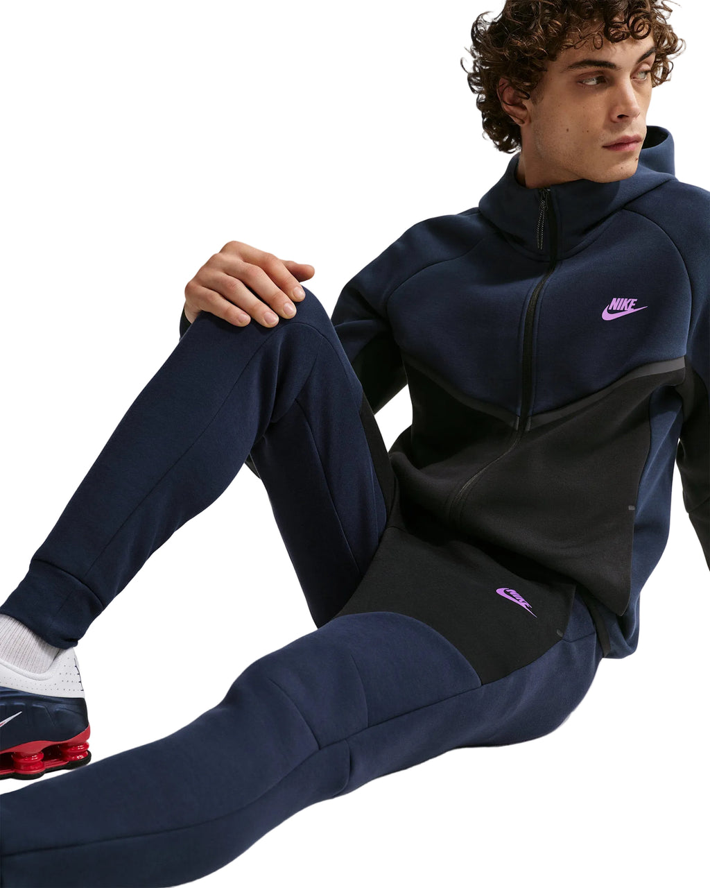 Komplet Nike Tech Fleece Purple Black